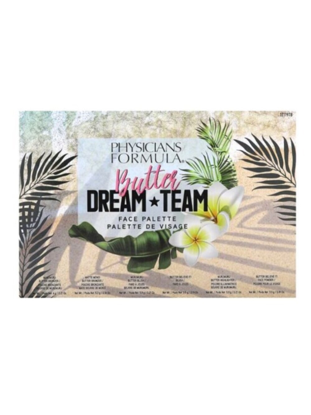 Physicians Formula Butter Dream Team Face Palette 6 Pan Bronzer Blush Light-Med